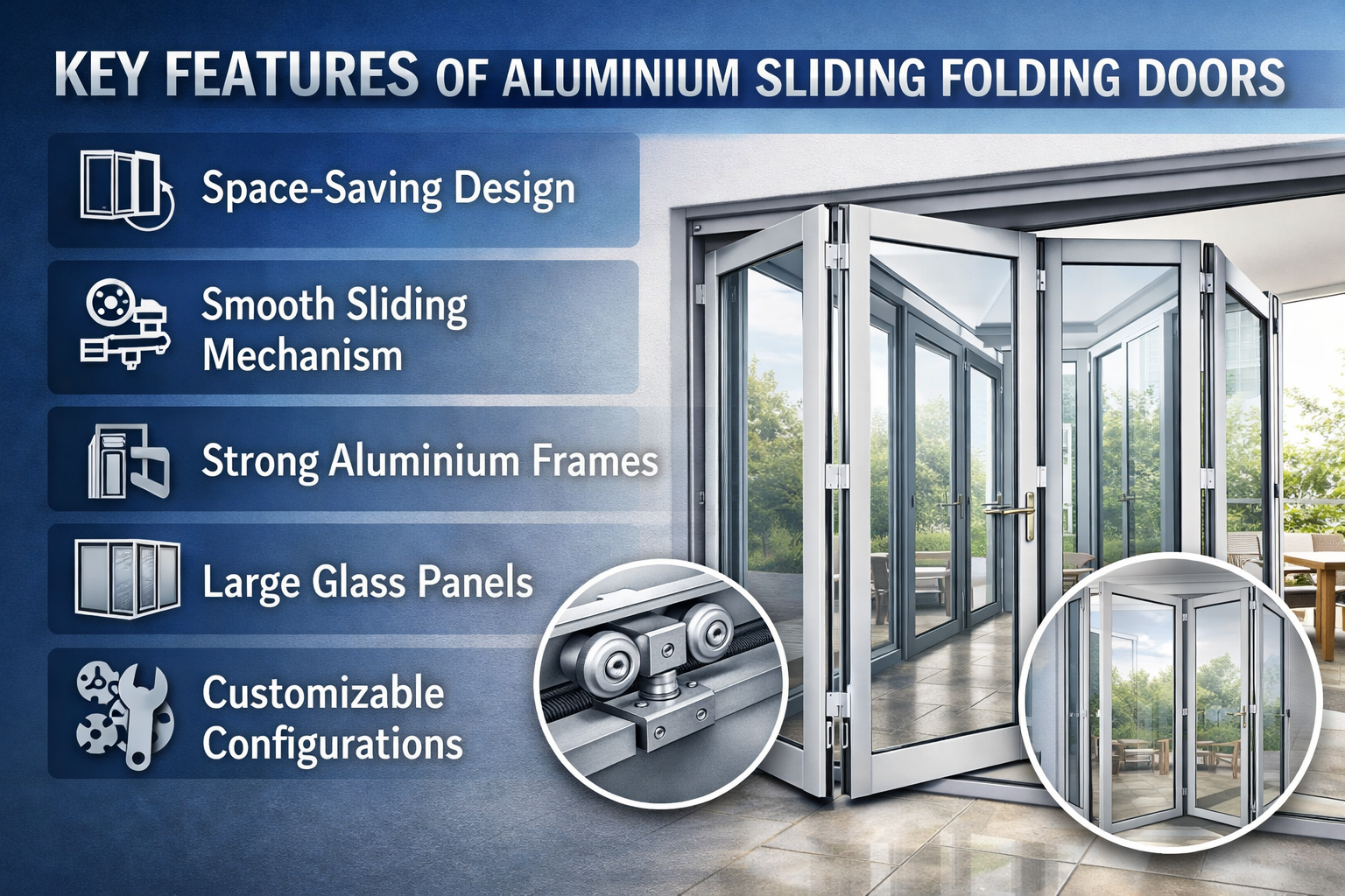 Key Features of Aluminium Sliding Folding Doors