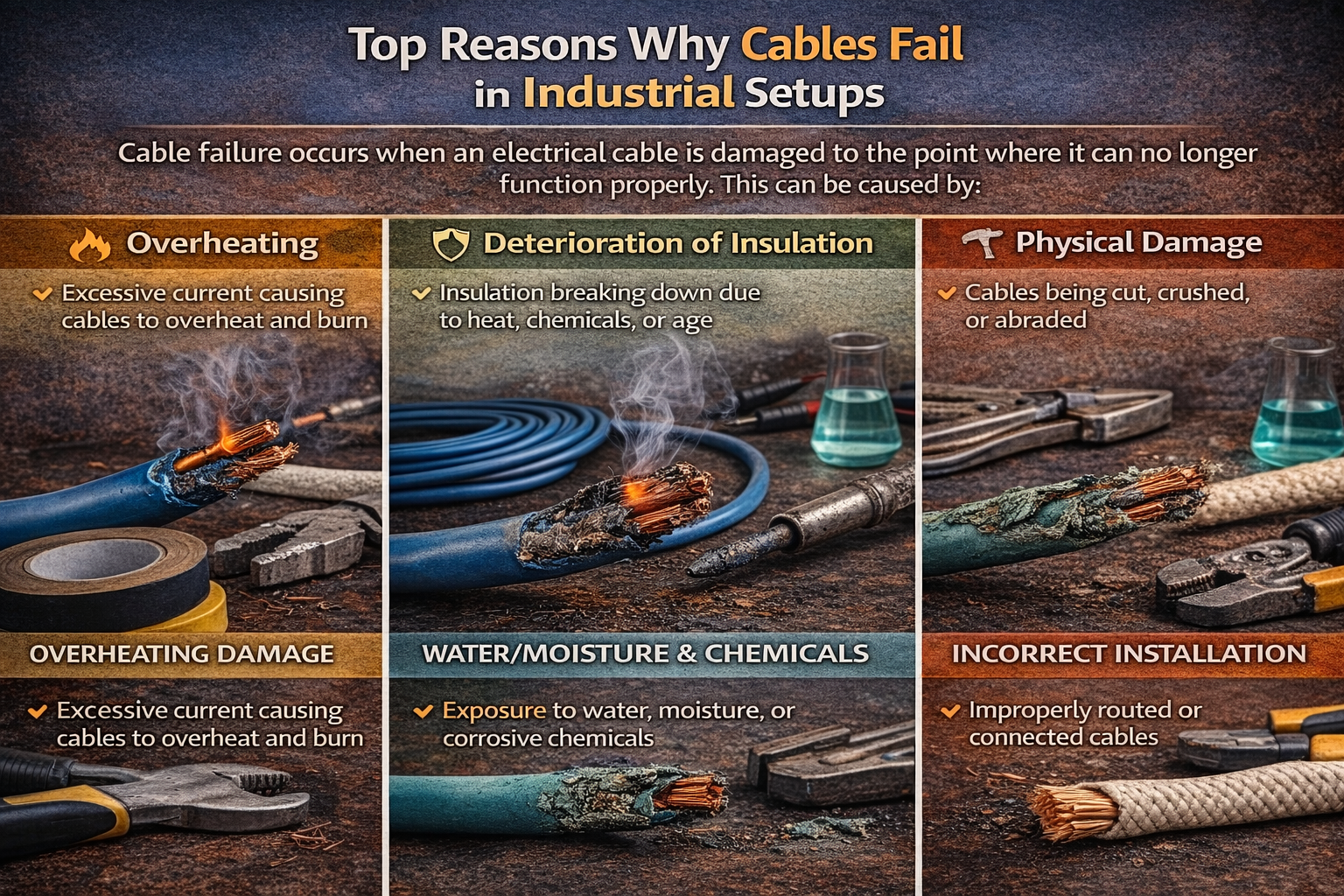 Top Reasons Why Cables Fail in Industrial Setups